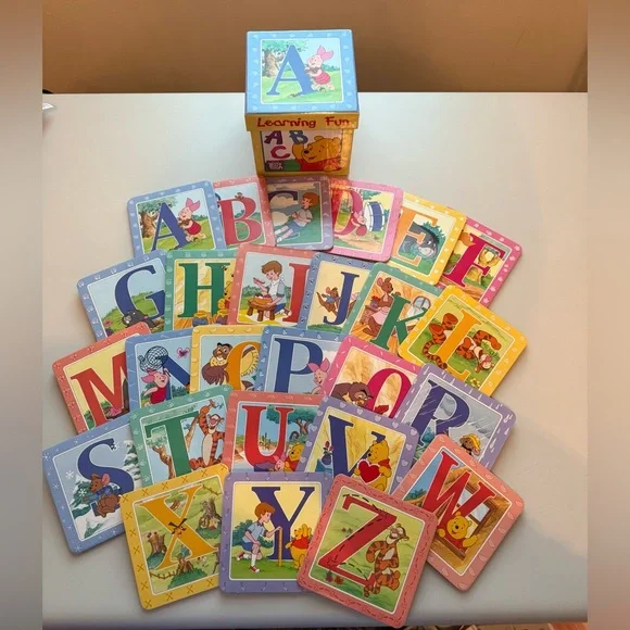Vintage 2001 Winnie the Pooh Alphabet Learning Cards - Picture 16 of 16